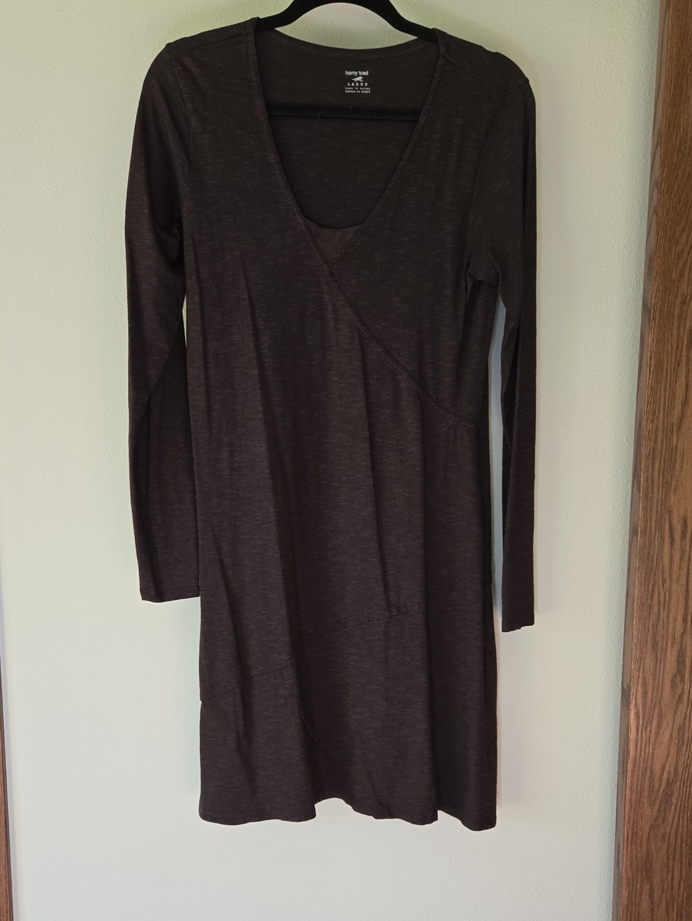 Horny Toad L dress chocolate brown long sleeve
